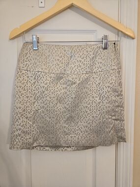 Express Champagne Beige Metallic Shiny Mini Skirt Size 00